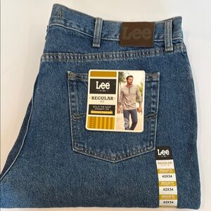 Lee Men's Regular Fit Blue Jeans NWT